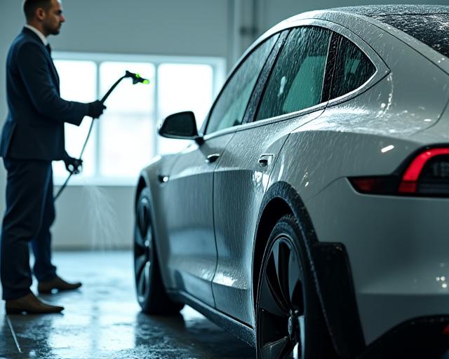 Lavage spécialisé véhicules électriques
